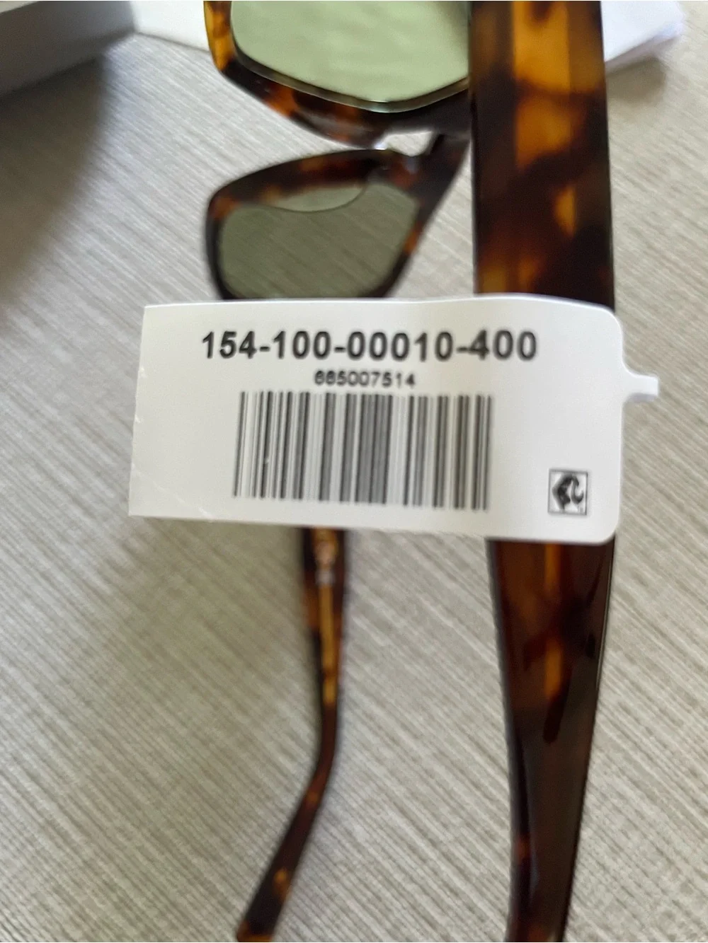 Abercrombie & Fitch Marcolin Tortoise Shell Frame Sunglasses with Green Lenses